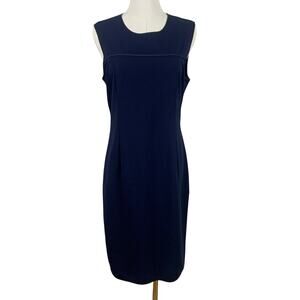 Ava & Aiden Navy Blue Sleeveless Sheath Dress Size 8